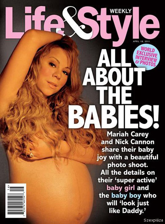 Meztelenül pózolt a terhes Mariah Carey