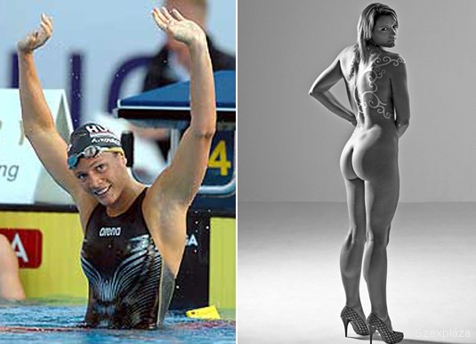 Kovács Ági, aranyérmes olimpiai bajnok úszónőnk